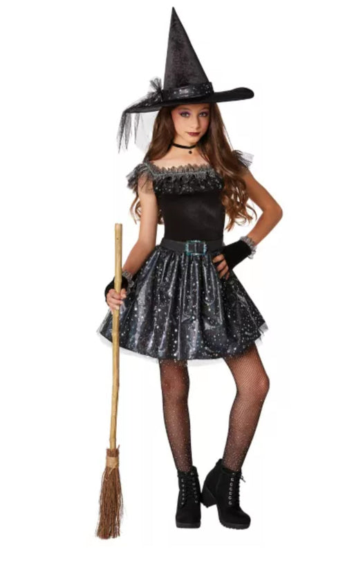 Kids Glitter Witch Costume - Gently Used **