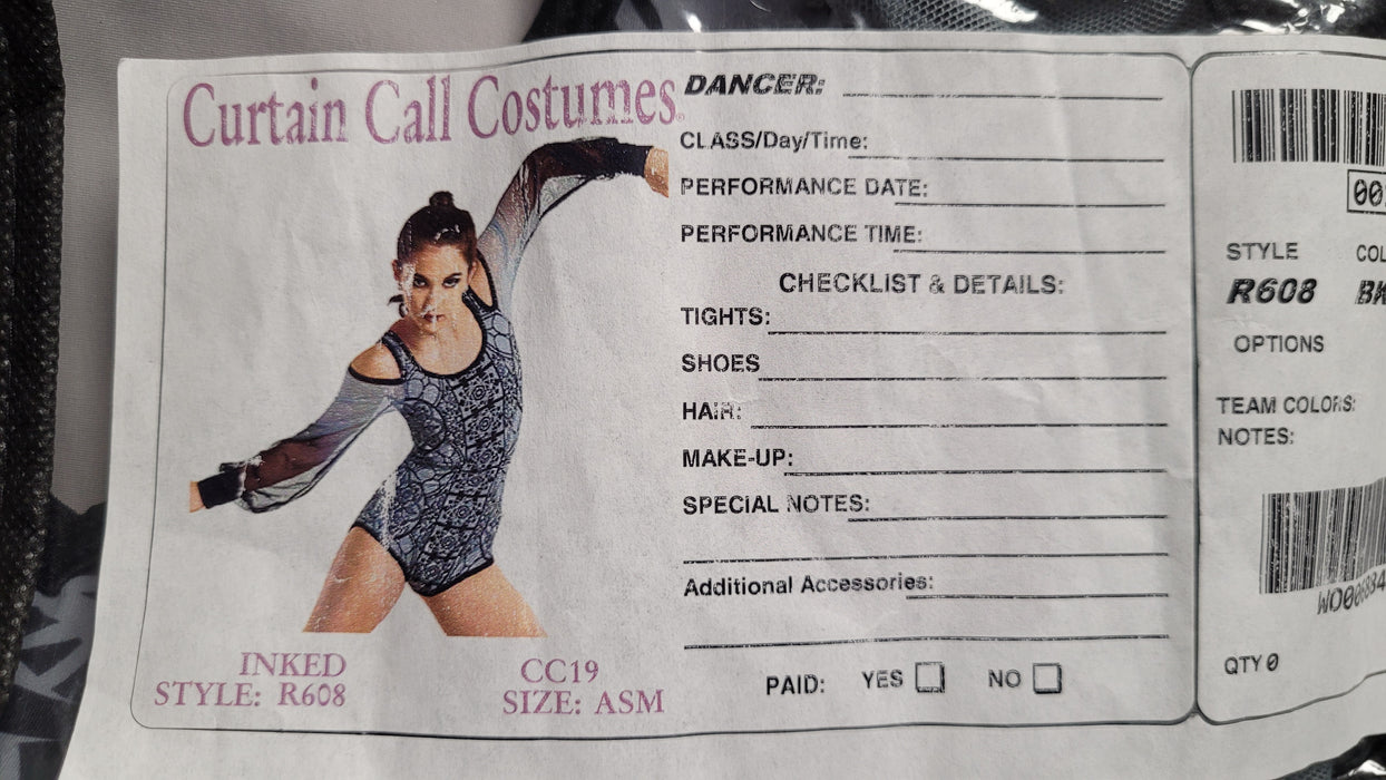 CURTAIN CALL - Adult Small Inked Costume - NEW**
