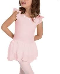 Body Wrappers Girls Flutter Sleeve Skirted Leotard