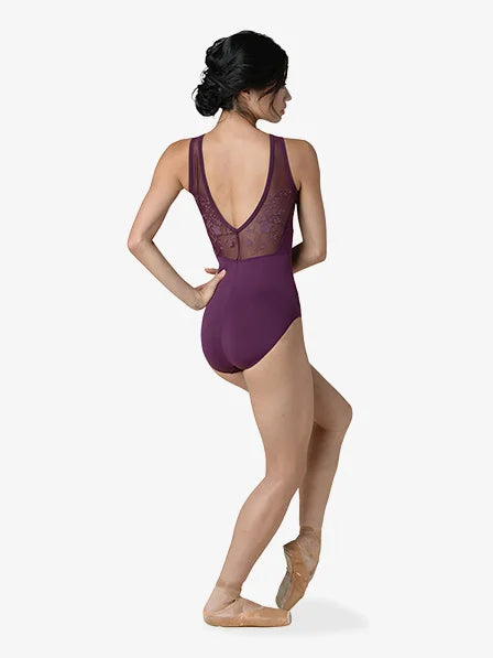 DanznMotion - Celeste V-Back Floral Leotard