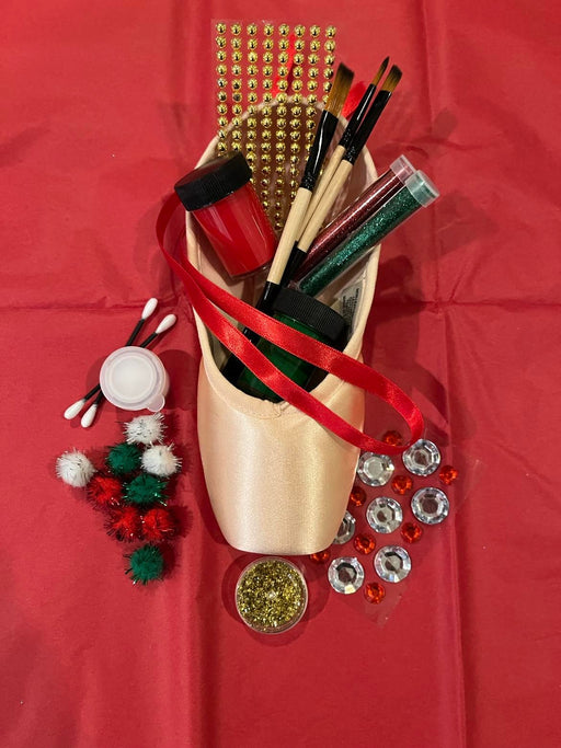 Pointe Shoe Decorating Kit - Christmas Inspired