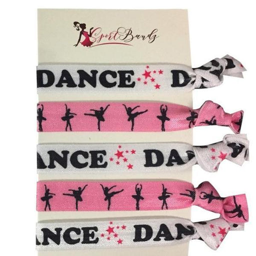 Dance Hair Ties - Pink/White