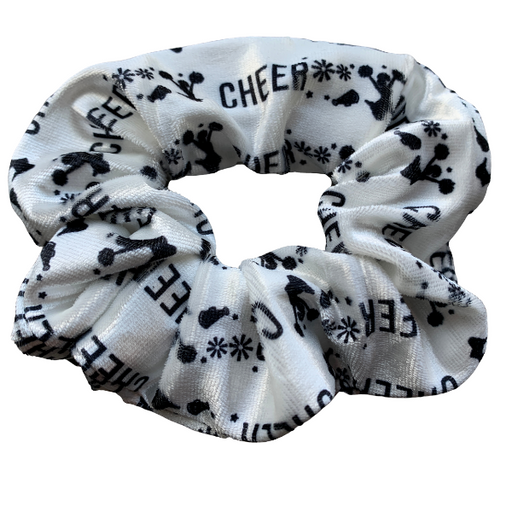 Cheer Premium White Velvet Scrunchie