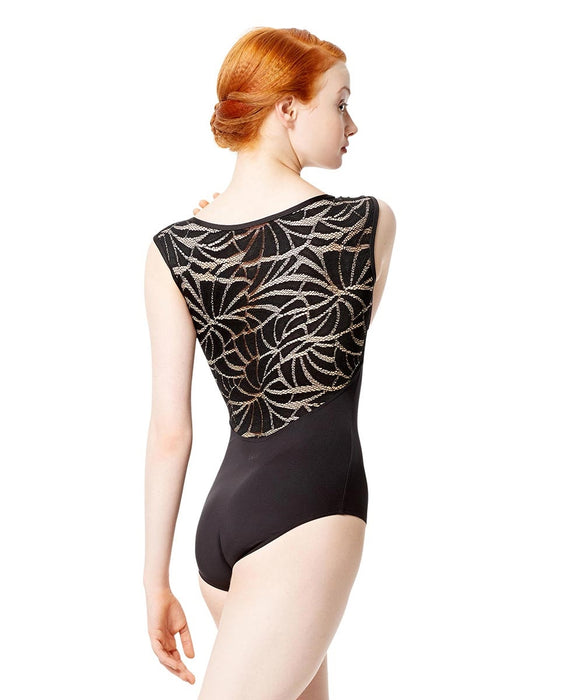 Lulli - Adult Cap Sleeve Geo Mesh Dance Leotard Aitana