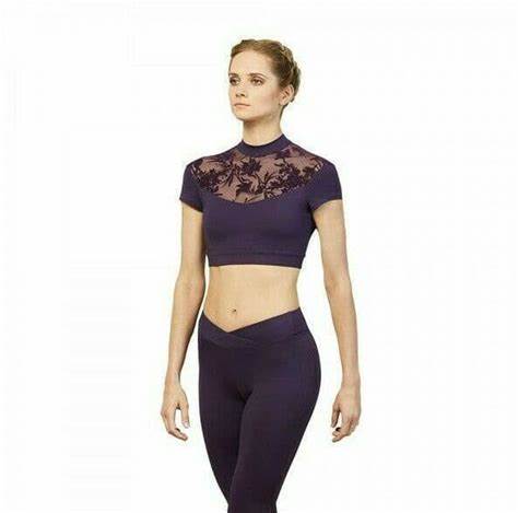 Bloch Adult Cap Sleeve Crop Top