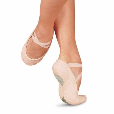 Pink canvas split sole ballet shoes sale