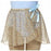 Girls Lt Blue Ditsy Floral Mock Wrap Skirt