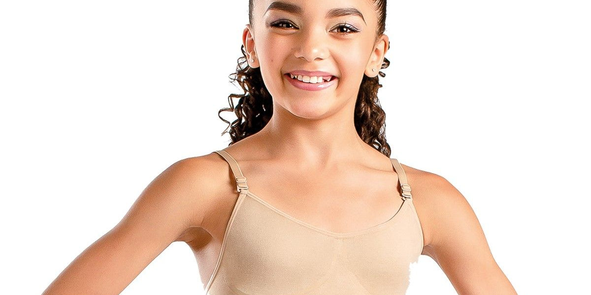 Kids Nude Bra Top With Clear Straps