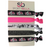 Cheer Hair Ties - Hot Pink/ Black - 5/pk