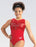 GK Elite Laurie Hernandez Collection Elegant Red Tank Leotard