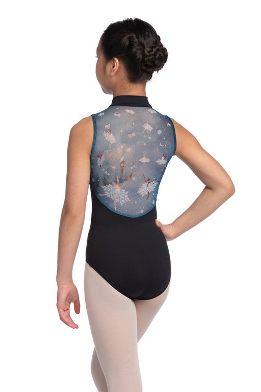 Ainsliewear - GIRLS ZIP FRONT LEOTARD WITH NUTCRACKER PRINT