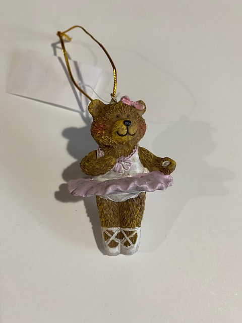 Resin Ballet Bear Ornament