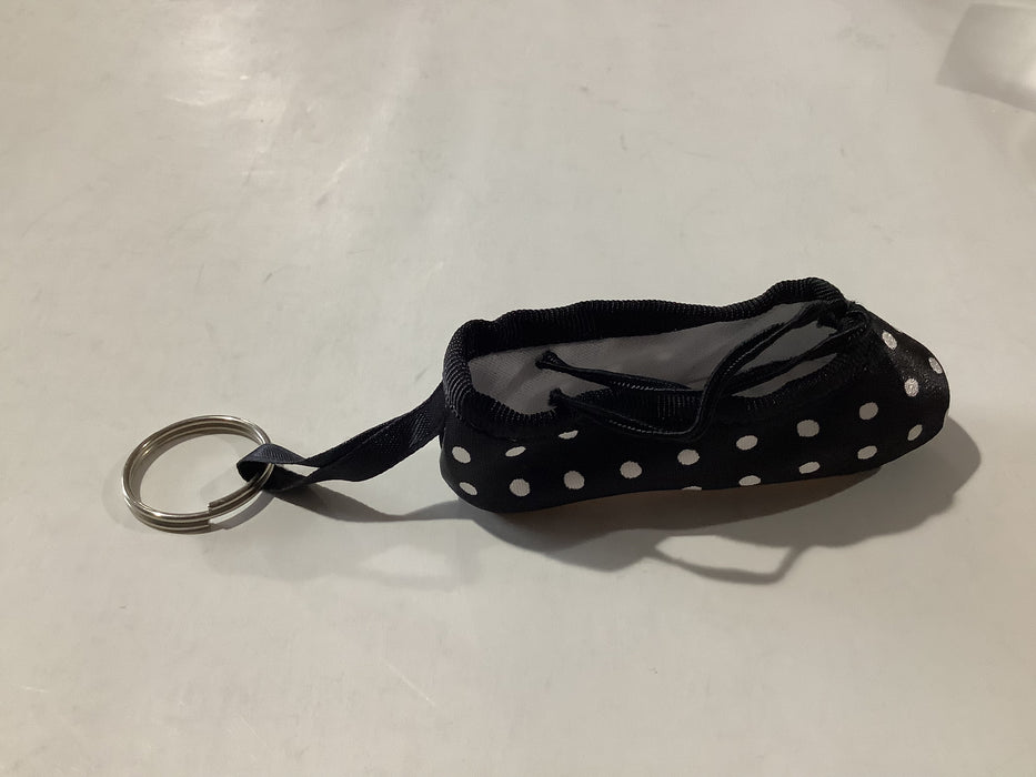 SoDanca - Black Polka Dot Pointe Shoe Key Ring