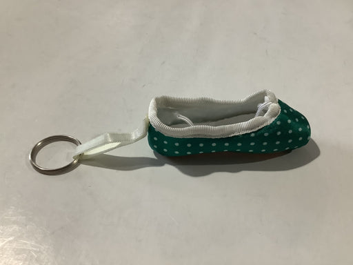 SoDanca - Green Polka Dot Pointe Shoe Key Ring