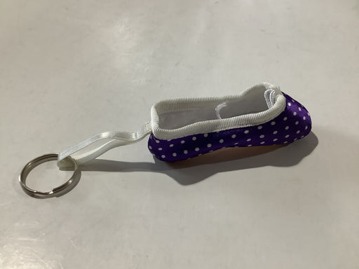 SoDanca - Purple Polka Dot Pointe Shoe Key Ring